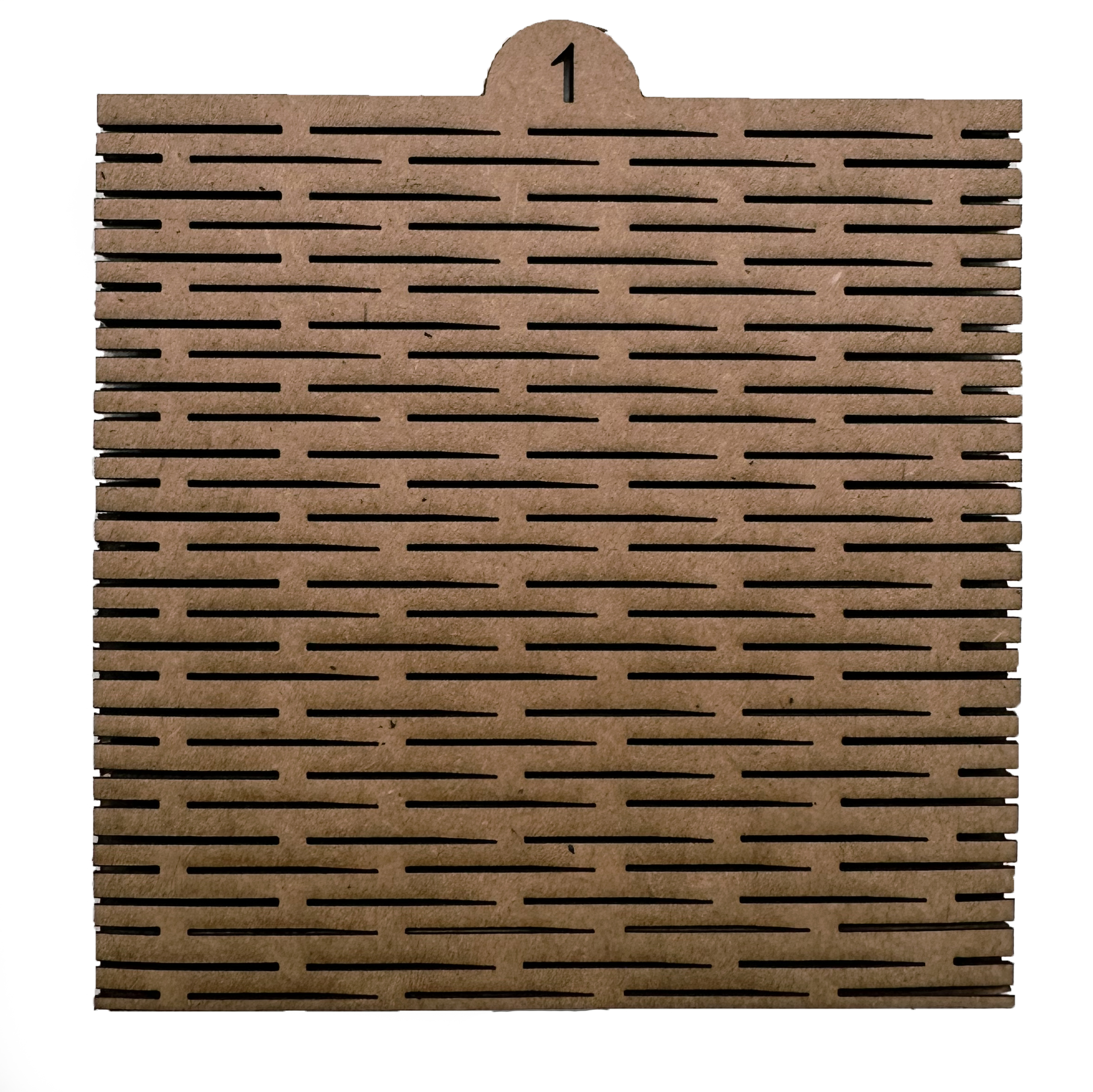 Detail of laser cut bending pattern